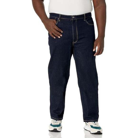 Levi's 550 Relaxed Fit Jeans Mens 48x32 Big Tall Blue Dark Wash Stretch NEW